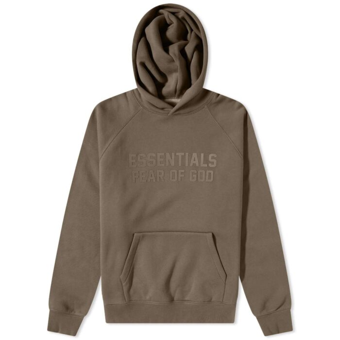 Essentials Fear of God Brown Hoodie: A fashionable brown hoodie from the Fear of God collection, perfect for a stylish look.