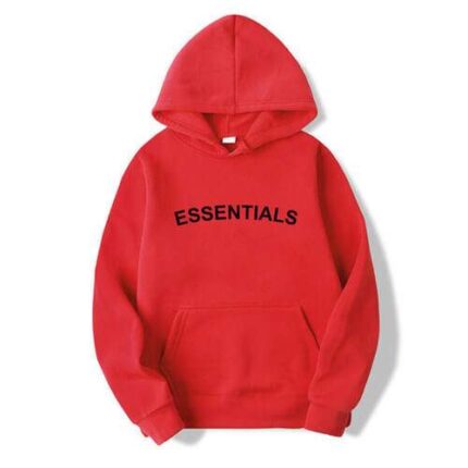 Red and white essential hoodies