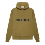 Fear Of God Essentials Knit Pullover Hoodie Amber
