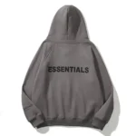 Full Zip Up Grey Essentials Hoodie