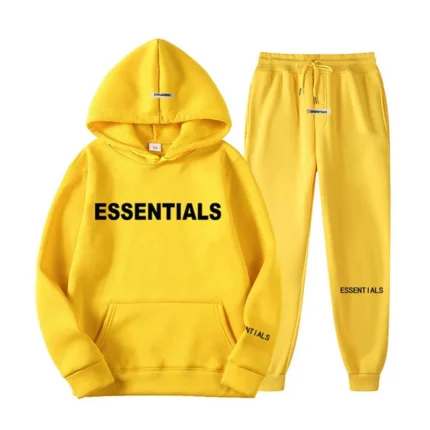 Yellow Essential Spring Hooded Tracksuit