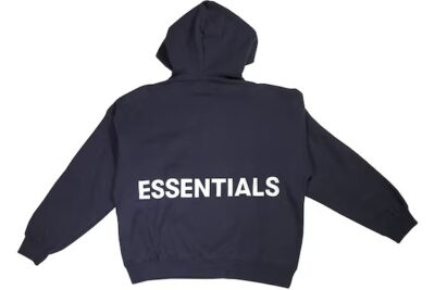 Fear of God Essentials Graphic Pullover Hoodie Navy